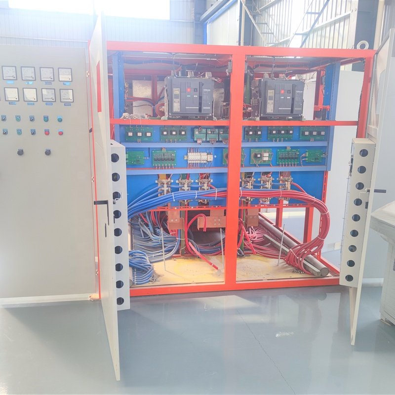 80HZ 1000HZ medium frequency aluminum melting induction stirring furnace for alloy ingots