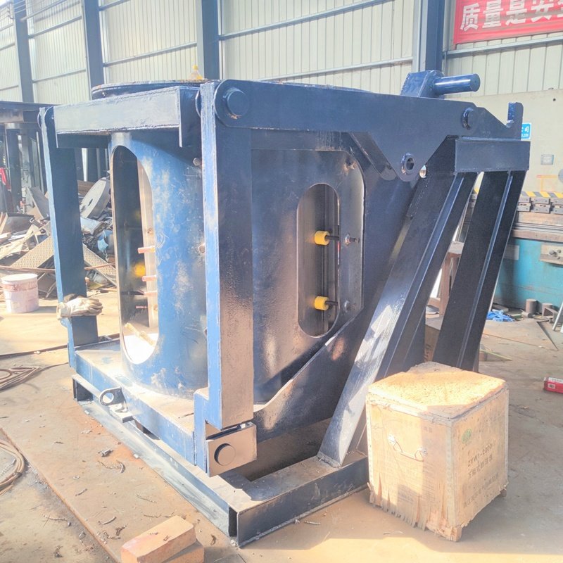 80HZ 1000HZ medium frequency aluminum melting induction stirring furnace for alloy ingots