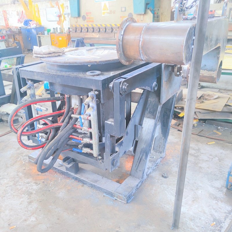 80HZ 1000HZ medium frequency aluminum melting induction stirring furnace for alloy ingots