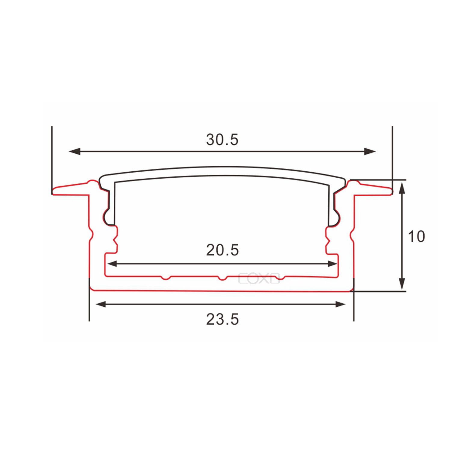 C005 Led Recessed Aluminum profile
