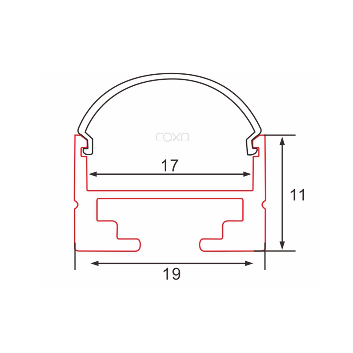 C032A Led Recessed Aluminum profile