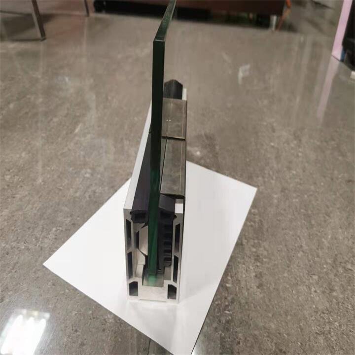 U Channel Aluminium Frameless Railing Aluminum Glass Clamps Metal aluminum U-groove profile for frameless glass railing
