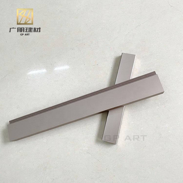 Factory Direct rose gold aluminium frame sections anodized G handle aluminium profile for kitchen cabinet