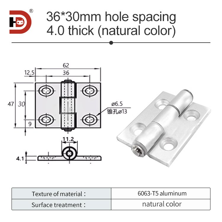 Aluminum profile Hinges 2020/030/4040/4545/5050 Precision Machined aluminum Hinges For Cabinets