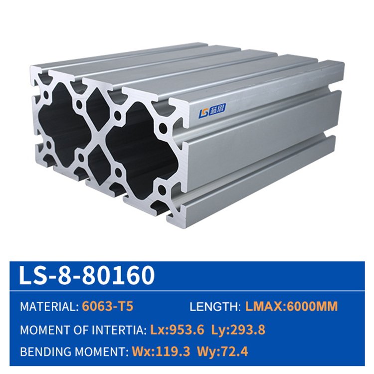 Standard Alu Profile Aluminum Extrusion Perfil Aluminio t-slot 160x80