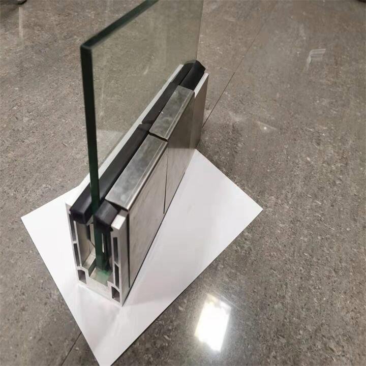 Topless Glass Railing Aluminum Armrest hardware clamp Special fasteners for aluminum U-groove glass railings