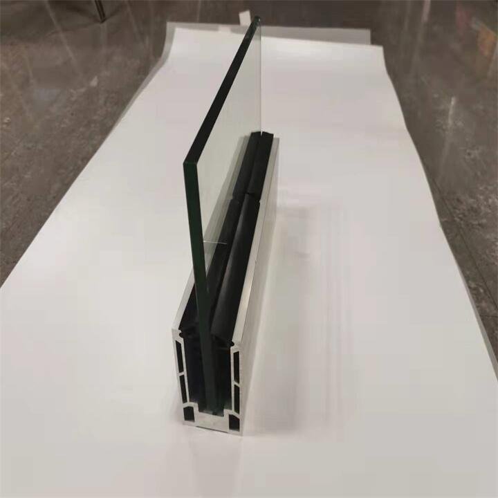 Topless Glass Railing Aluminum Armrest hardware clamp Special fasteners for aluminum U-groove glass railings