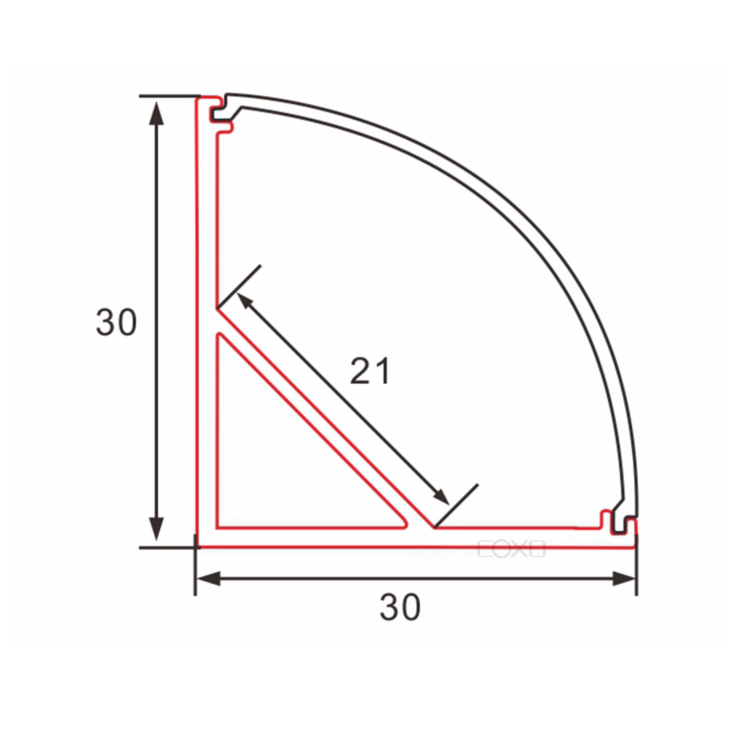 C006C Led Recessed Aluminum profile