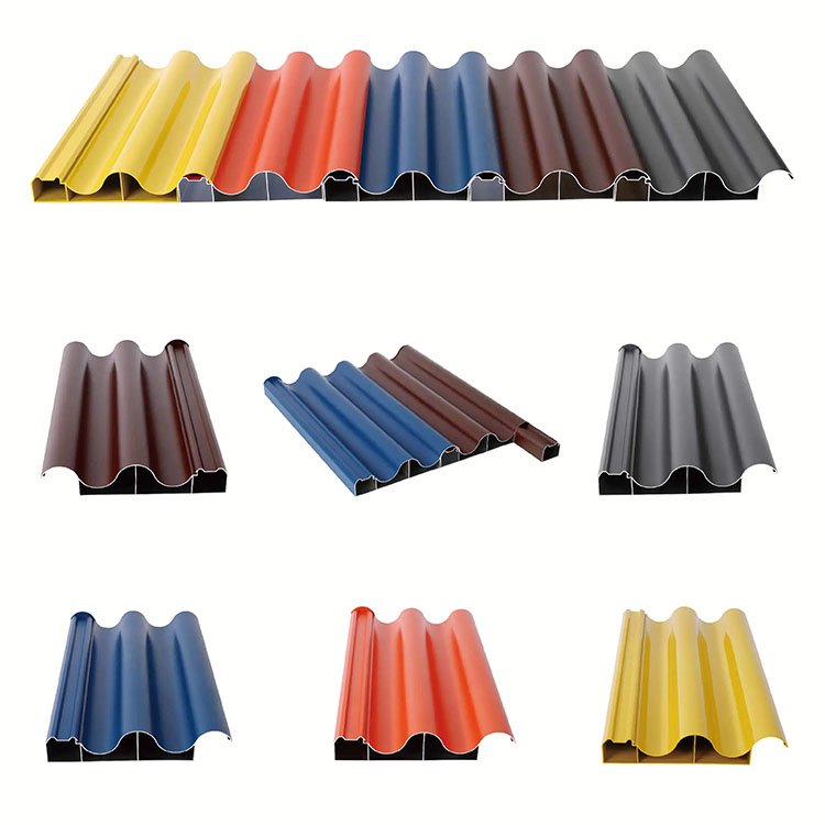Insulated Aluminum Roof Tiles Aluminum Alloy Bump Great Wall Tile Waterproof Aluminum Profile For Outdoor