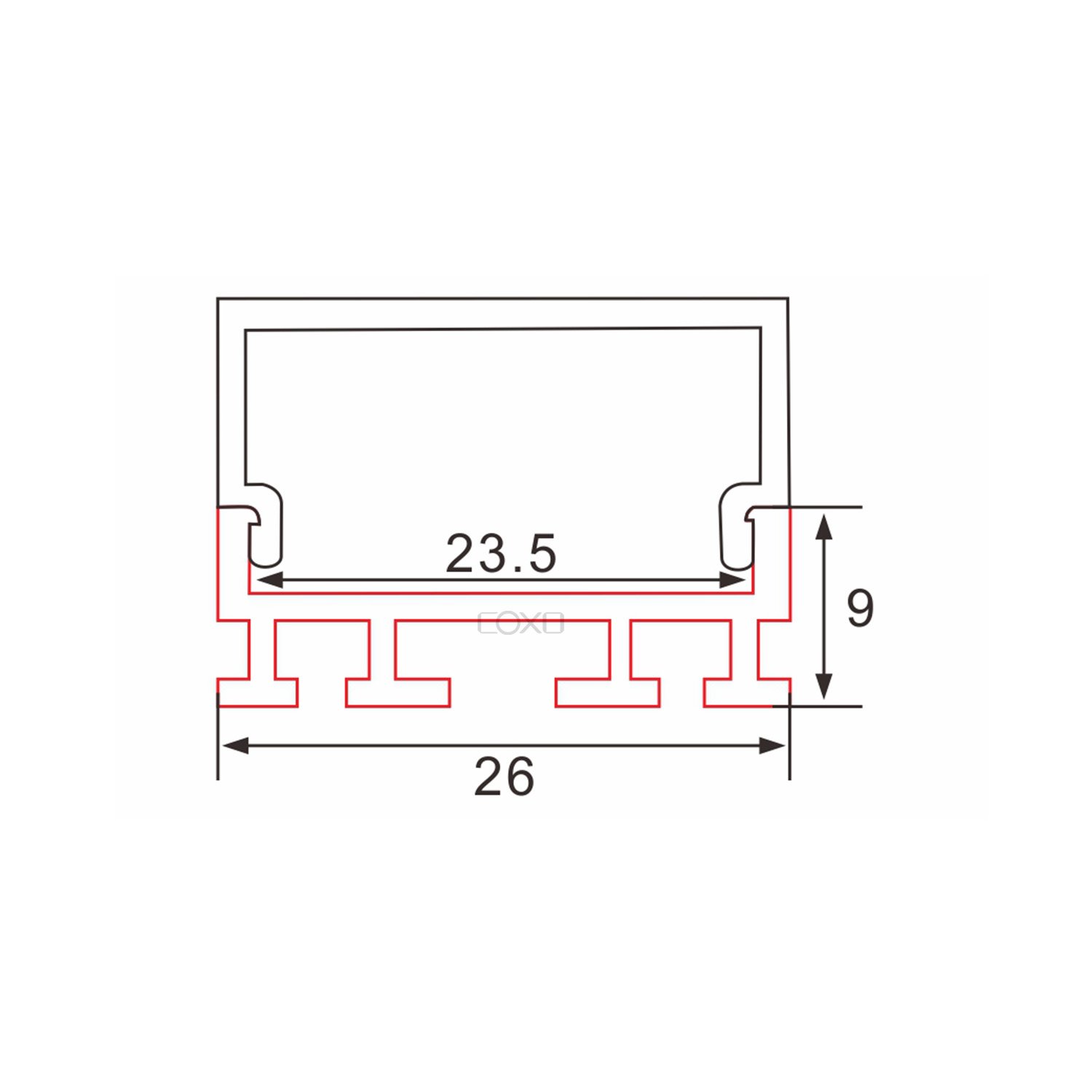 C073B Led Recessed Aluminum profile channel