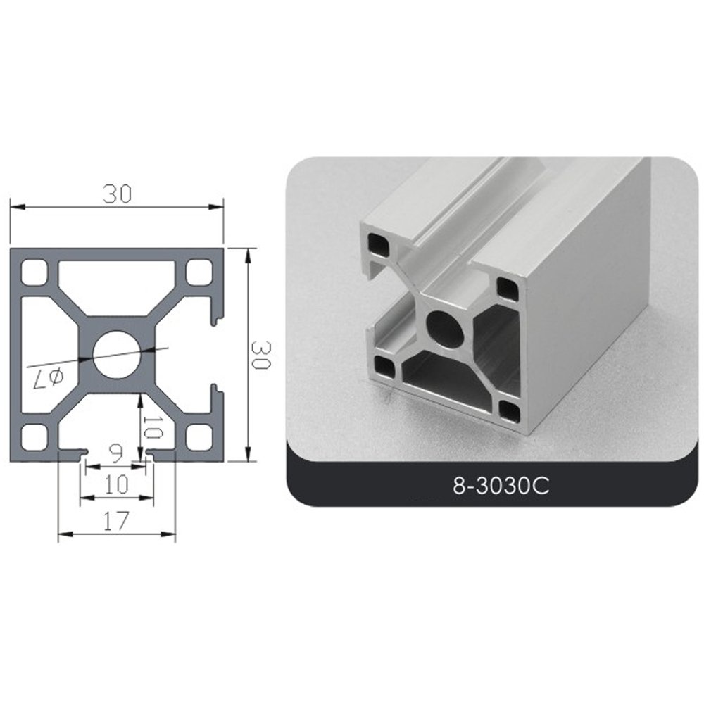 Cnc Factory 3030 Aluminio Perfile Frame Material 30x30 sigma profil T Slot Extrusion Aluminium Profile Used In Assembly Line