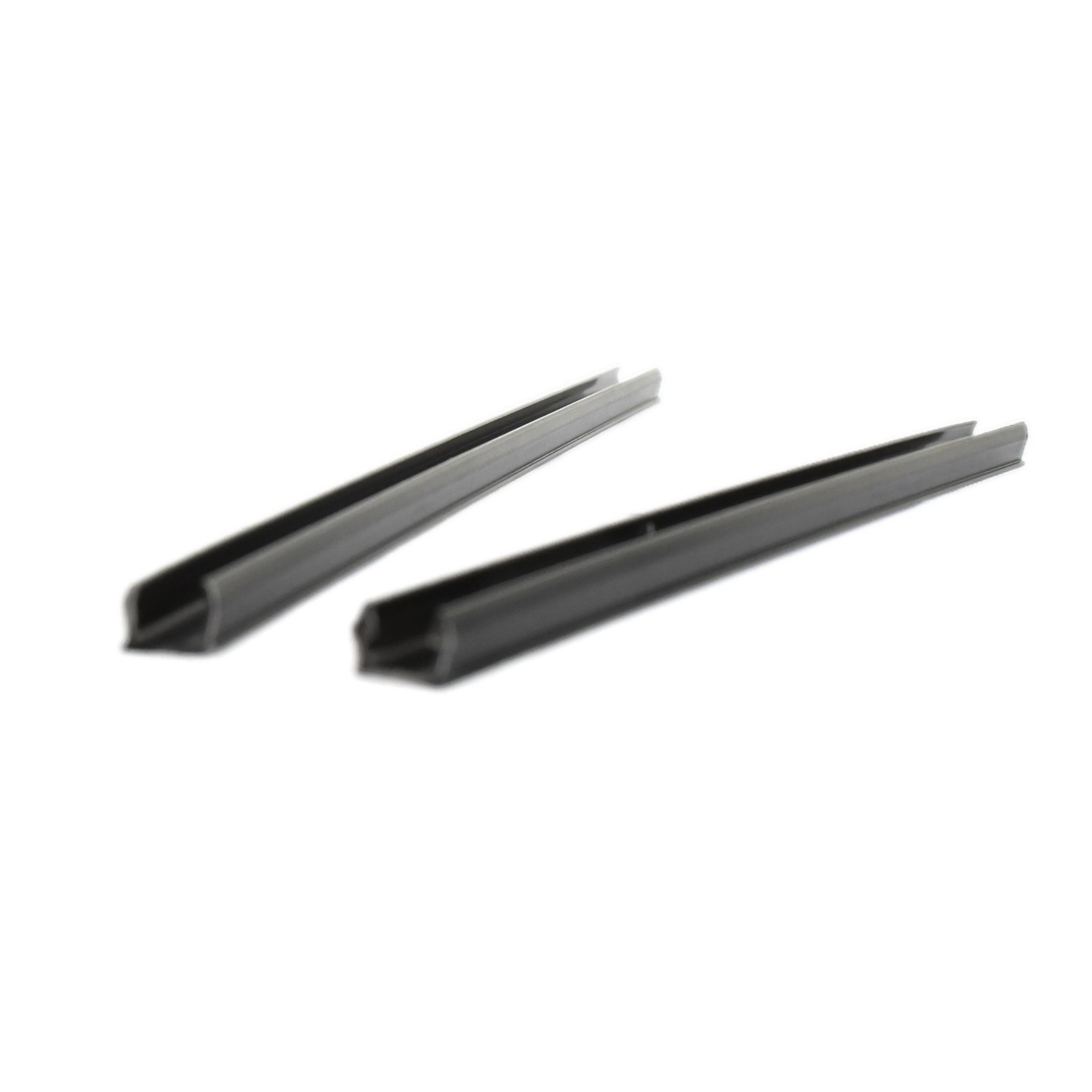 Black PVC 8mm U-shaped groove aluminum profile accessories for glass panel fittings insert extruded uhmw profiles
