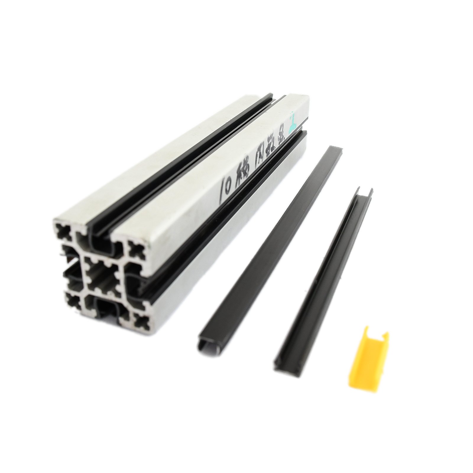 Black PVC 8mm U-shaped groove aluminum profile accessories for glass panel fittings insert extruded uhmw profiles