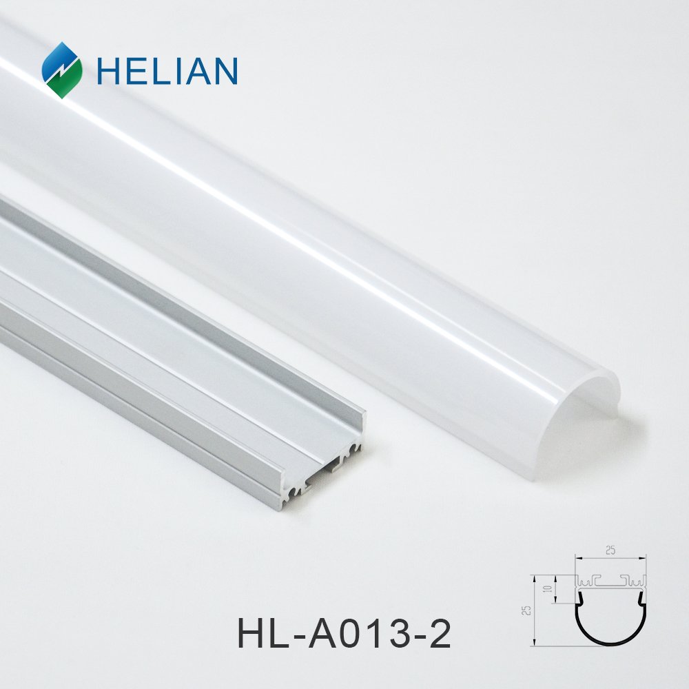 25x25mm Semicircle Ceiling Surface Mounted LED Aluminum Profile With PC Cover For LED Strip Light HL-A013-2
