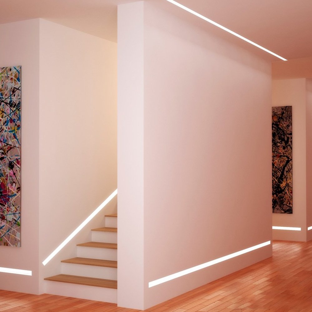 KC New design wall mounted flat led aluminum profile for OEM led handle lighting and kitchen lighting