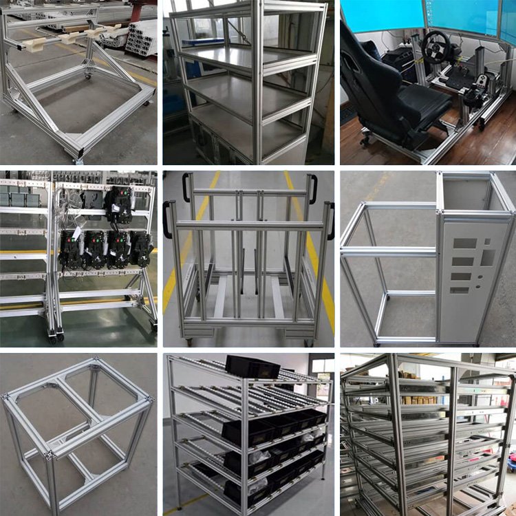 Powder Coating 4040 Black Aluminum Extrusion Profiles For Windows And Doors
