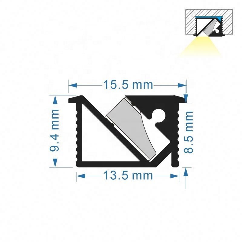 Lights Lighting Aluminium LED Profile Alloy Silver Alu Profil for LED Strip Channel Housing