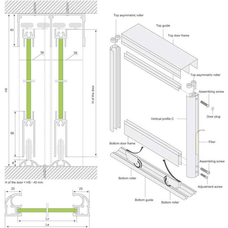 Mdf Wardrobe sliding fitting Closet Openable Wardrobe Sliding Door Frame Aluminium Profile Sliding Wardrobe Profile