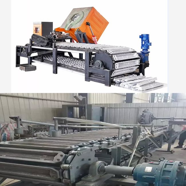 High quality Recycled aluminum 1-5 Ton Aluminum ingot continuous die casting machine line