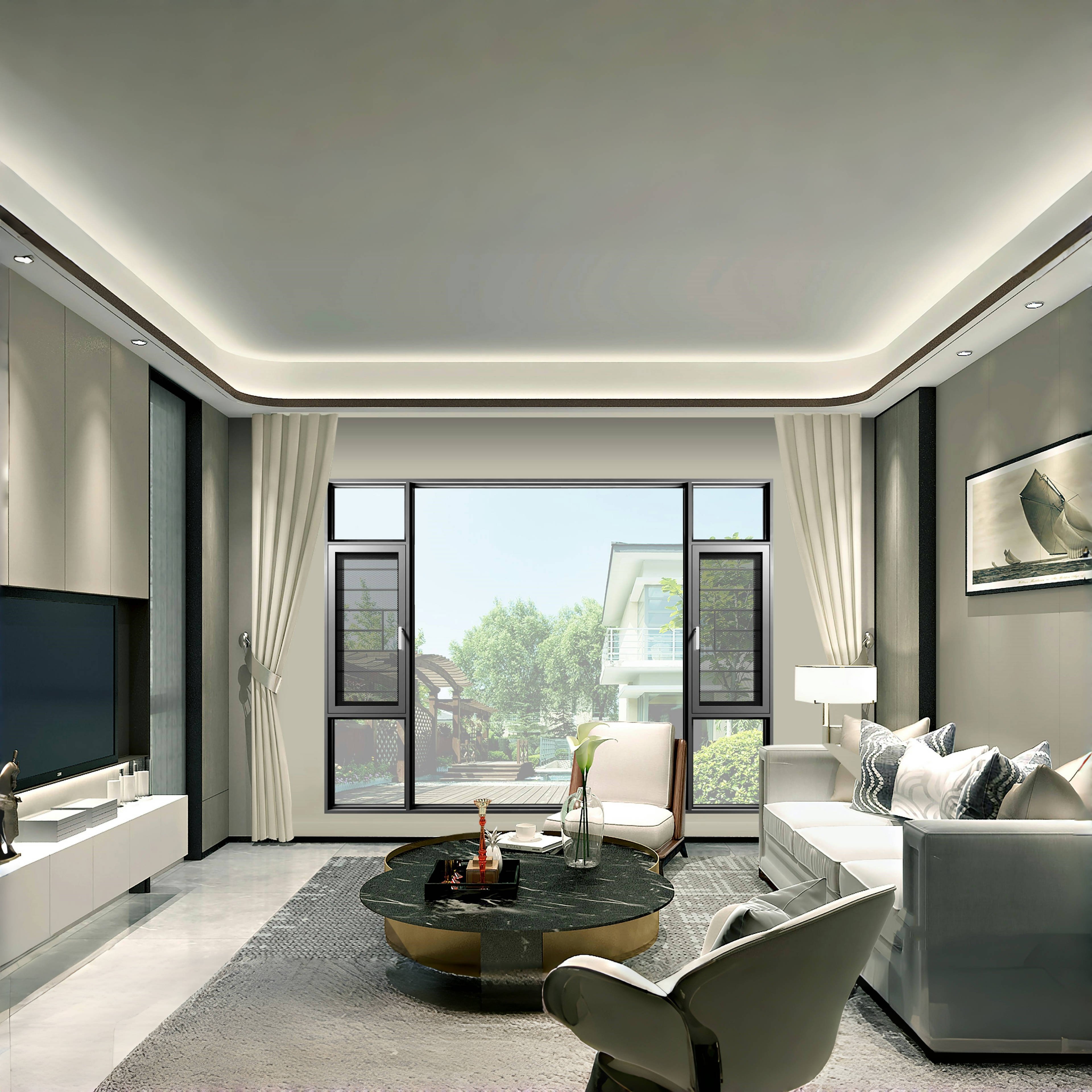 soundproof double glazed insulated aluminium glass casement windows design impact energy efficiency aluminum window