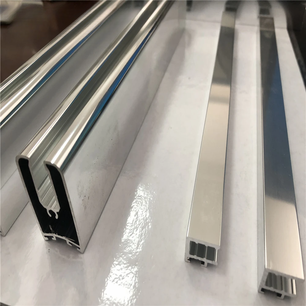 6463 T5 shower enclosure aluminium extrusion factory, mirror finish aluminium profile for bathroom
