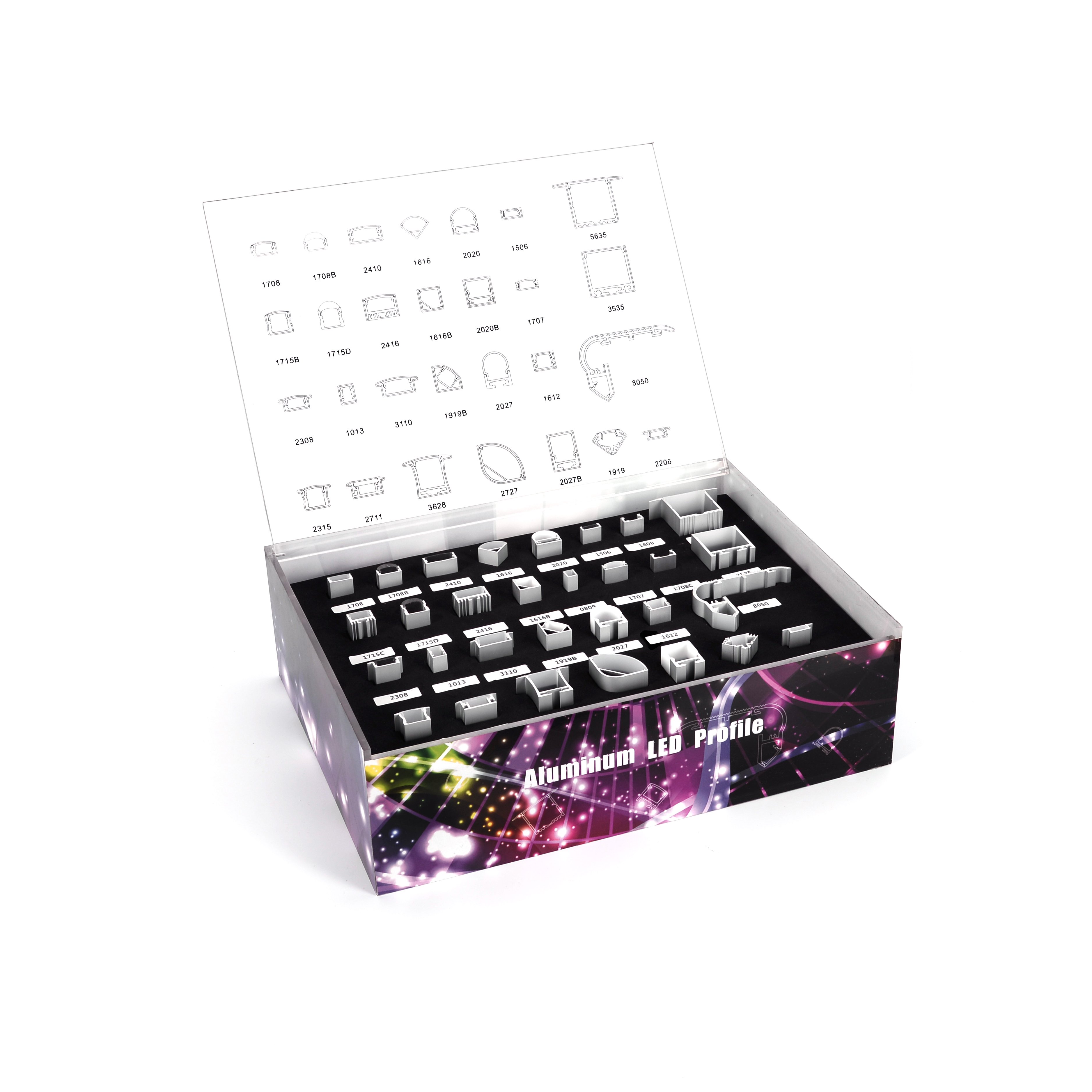 Transparent Acrylic Material 8Mm Thick 30 Aluminum Grooves Appearance Reference Aluminum Profile Led Light Box