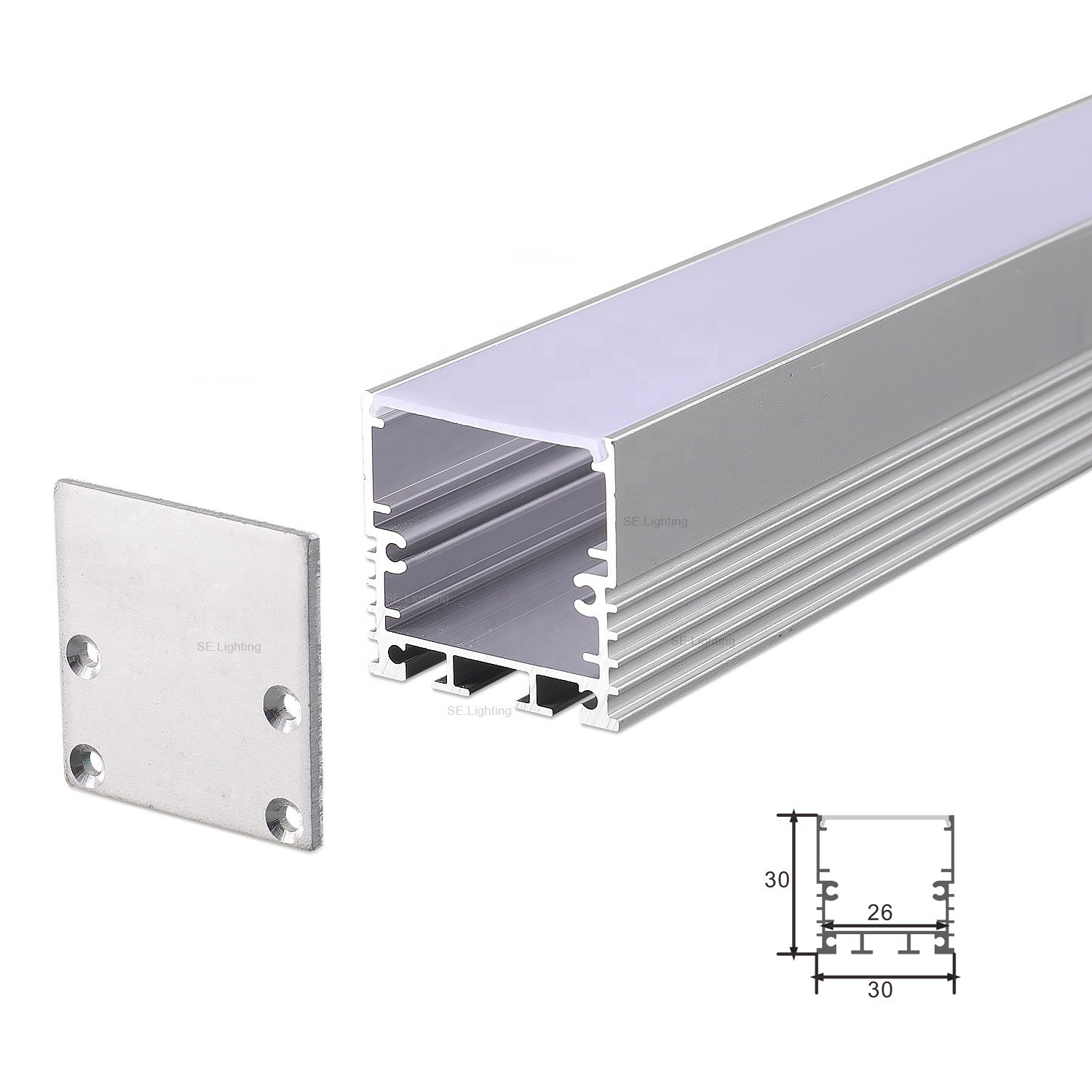 30*20mm Recessed LED Aluminum Profile for LED Linear Light LED Profile Aluminium Channel for LED Strip