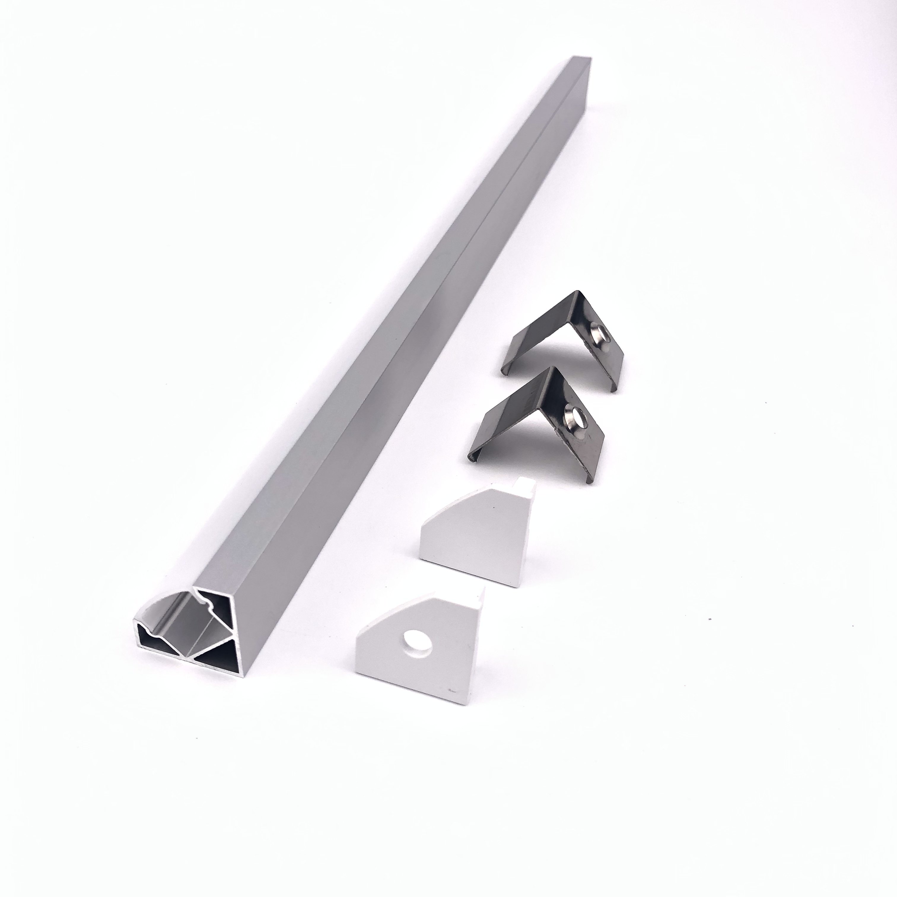18*18Mm Strip Light Internal Corner LED Profile Corner Connector LED Channel and Diffuser Aluminum Profile for Kitchen Cabinet