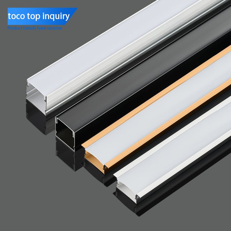 Toco 1m 2m 3m Aluminium Light Led Profile For Led Lighting Strip Outdoor Profile Aluminium Profile 7mm Recessed Aluminum