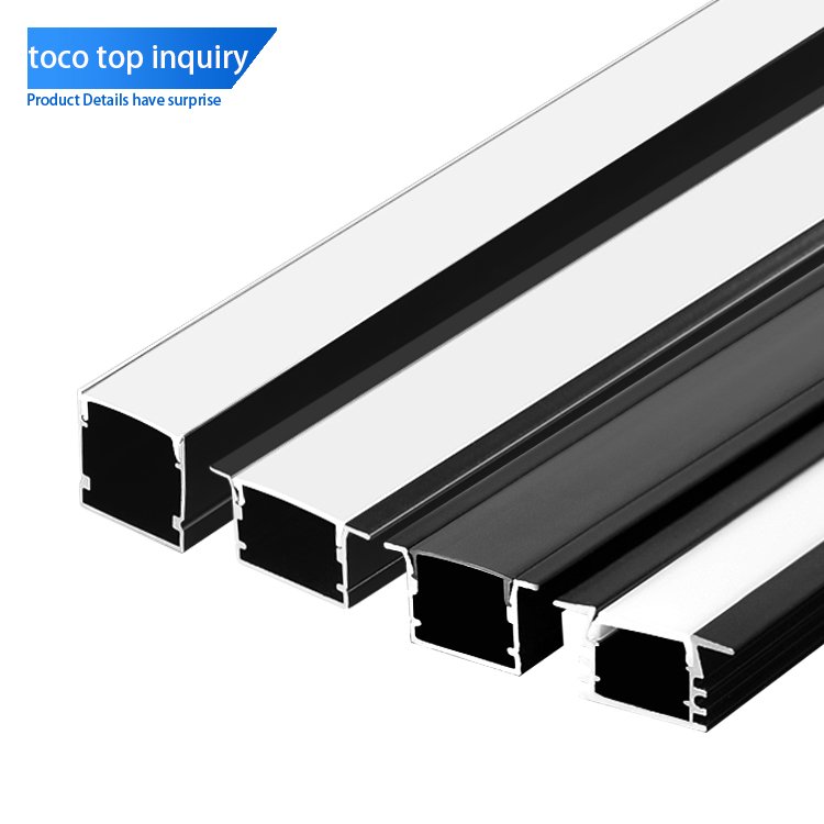 Toco 1m 2m 3m Aluminium Light Led Profile For Led Lighting Strip Outdoor Profile Aluminium Profile 7mm Recessed Aluminum