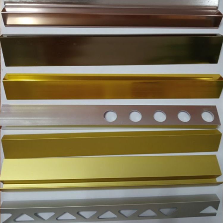 Aluminum extrusion profile l shaped tile trim right angle nosing profile for furniture