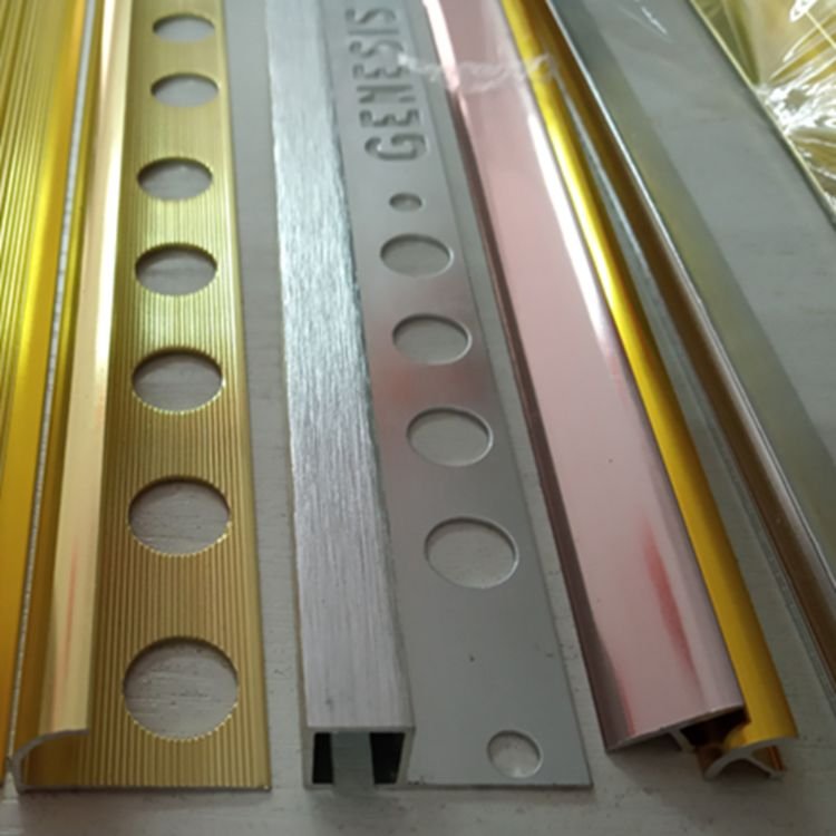 Aluminum extrusion profile l shaped tile trim right angle nosing profile for furniture