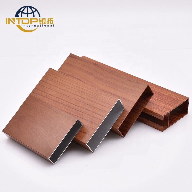 Custom Aluminum Profiles 6061 6063 Aluminum Alloy Profiles Wood Grain Aluminum Profiles