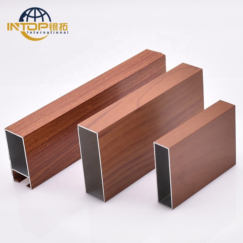 Custom Aluminum Profiles 6061 6063 Aluminum Alloy Profiles Wood Grain Aluminum Profiles