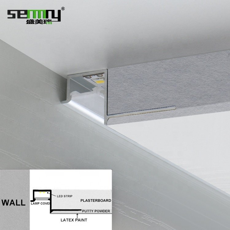 New Arrivals recessed corner ceiling step surface mount led aluminum profile for led strip light aluminum ceiling profile