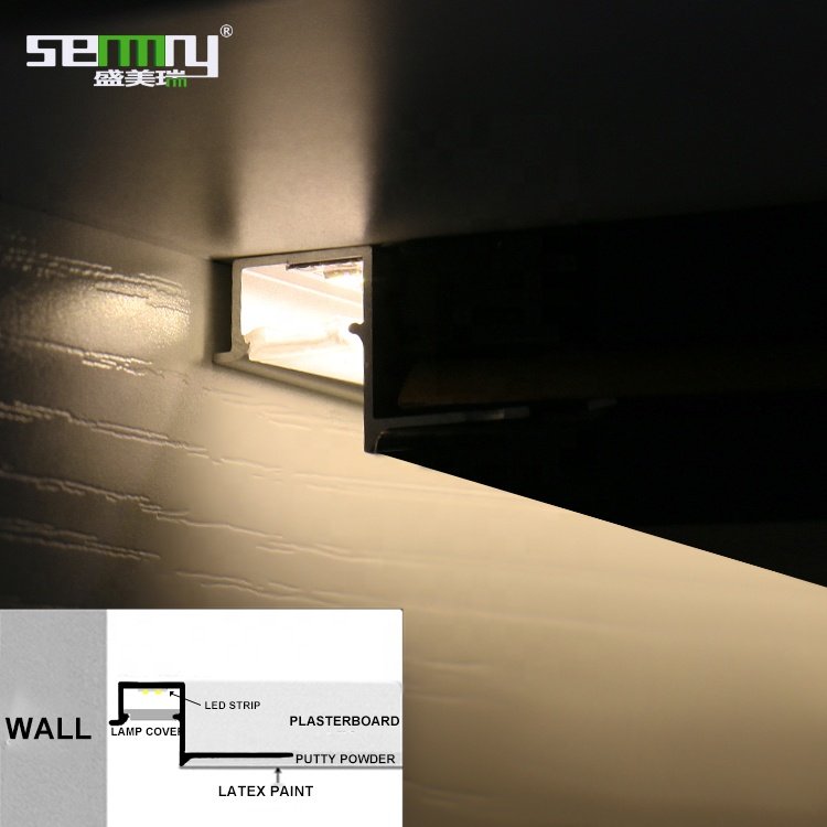 New Arrivals recessed corner ceiling step surface mount led aluminum profile for led strip light aluminum ceiling profile