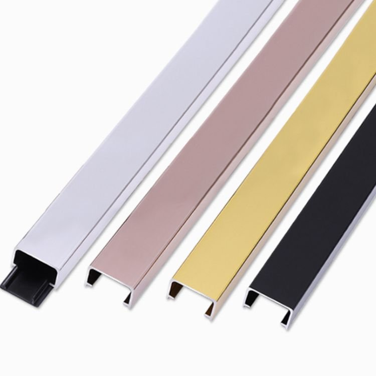OEM & ODM Factory golden black or rose gold anodized L Shape Aluminum Wall Corner Edge Ceramic Tile Trim