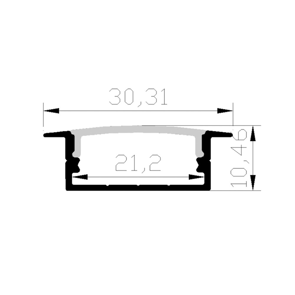 Housing Surface Mounted Aluminum 6063 U Shape Channel Led Linear Lamp Bar Extrusion Led Aluminum Profile For Led Strips