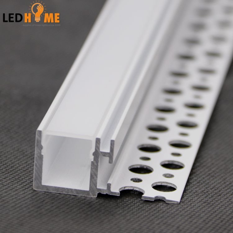 Plaster-in Drywall LED Aluminum profile Plasterboard Recessed extruded Aluminum profile with PC cover