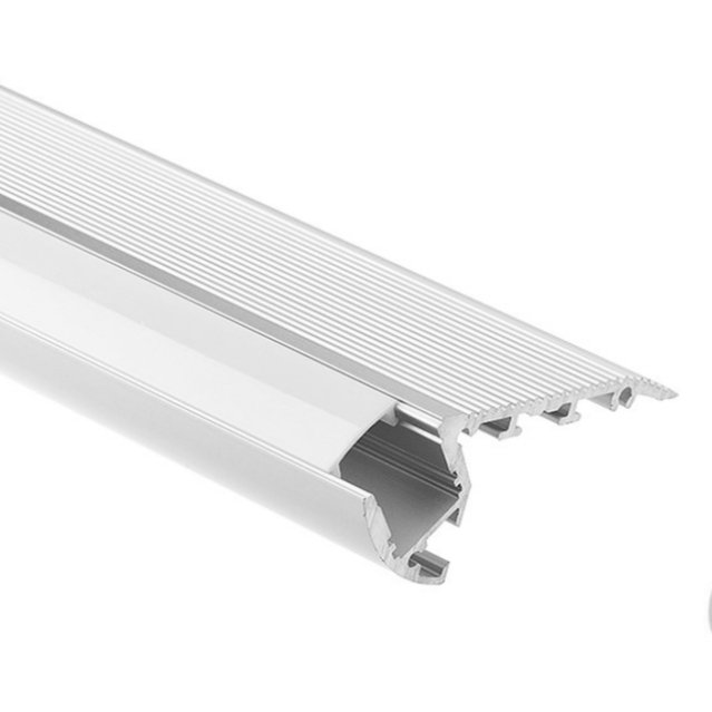 Hot Saling Grooved Stair Nosing Edge Led Step Aluminum Profile for Walking Area Lighting