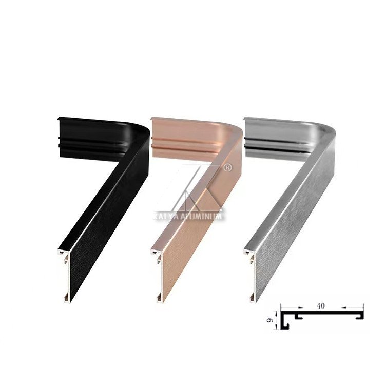 Aluminum Alloy Mirror Photo Frame Profile Bending Aluminum Profile For Wall Hanging