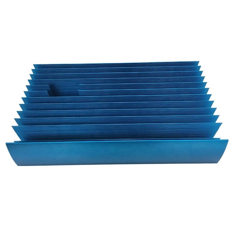 Dongguan Factory Offer OEM CNC Aluminium Extrusion Profiles Manufacturer Anodizing Blue Aluminum Ingot Heat Sink With ISO9001