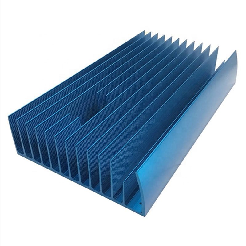 Dongguan Factory Offer OEM CNC Aluminium Extrusion Profiles Manufacturer Anodizing Blue Aluminum Ingot Heat Sink With ISO9001