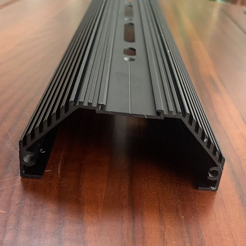 T5 T6 Aluminum Frame Extrusion Aluminum Black Powder Spray CNC Machining Aluminum Profile