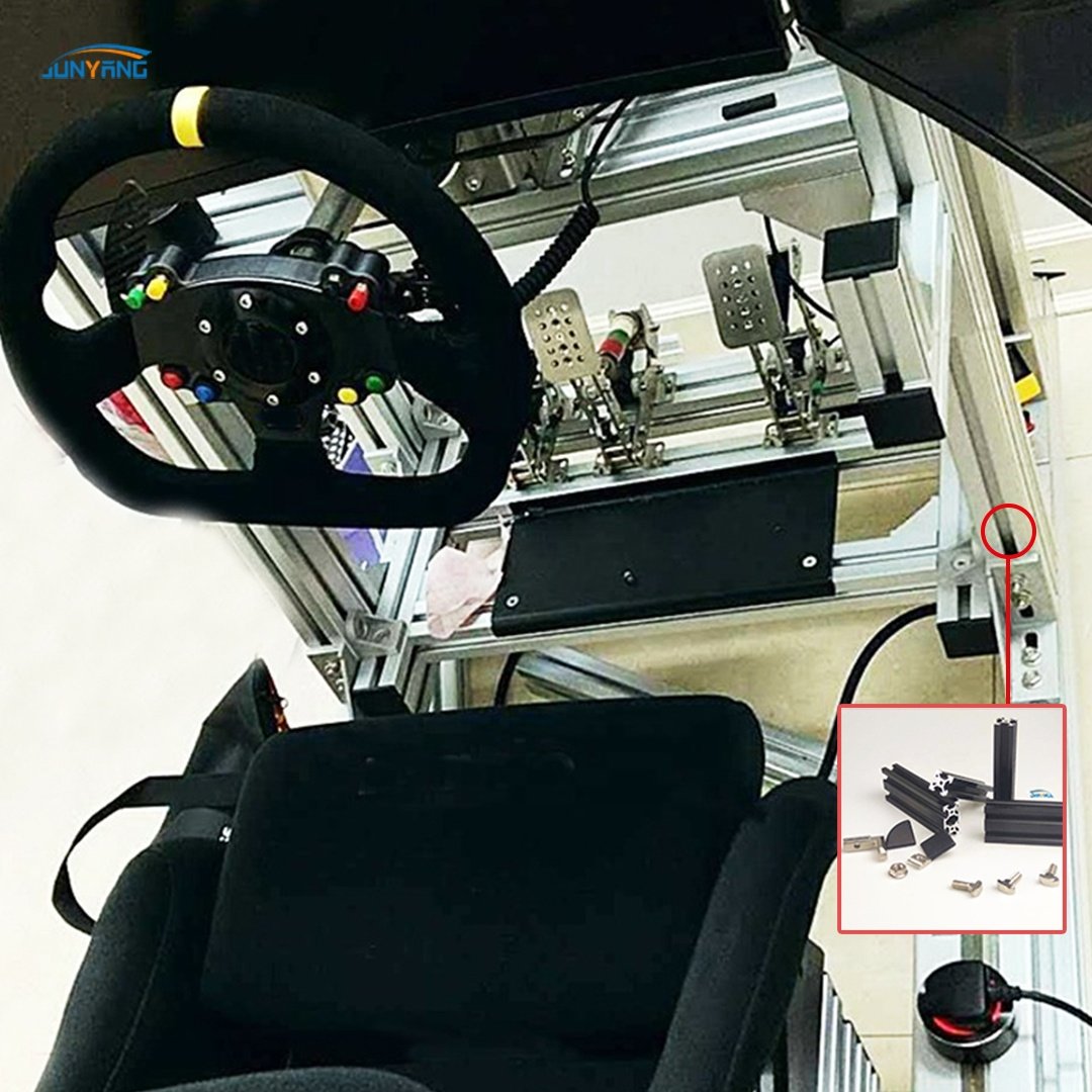 4040 4080 40120 Display assembly bracket Sim racing game simulator cockpit Silver Black Anodized Industrial aluminum profiles