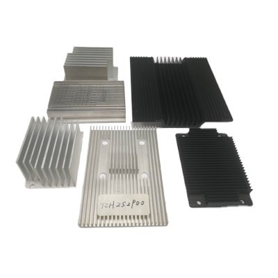 Custom aluminum extrusion heatsink anode black fin heat sink