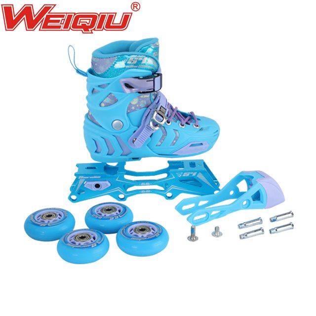 Four wheel straight row adjustable spot wholesale of children's roller skates