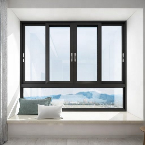 Minimalist Frame Sliding Aluminum Windows And Door For Houses Sliding sturdy Glass Sliding Window For Villa