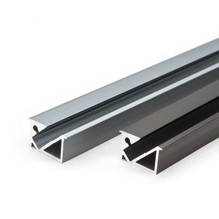 Modern design led aluminum profiles 45 Degree Angle led aluminum profile recessed for closet kitchen with 4mm light strip