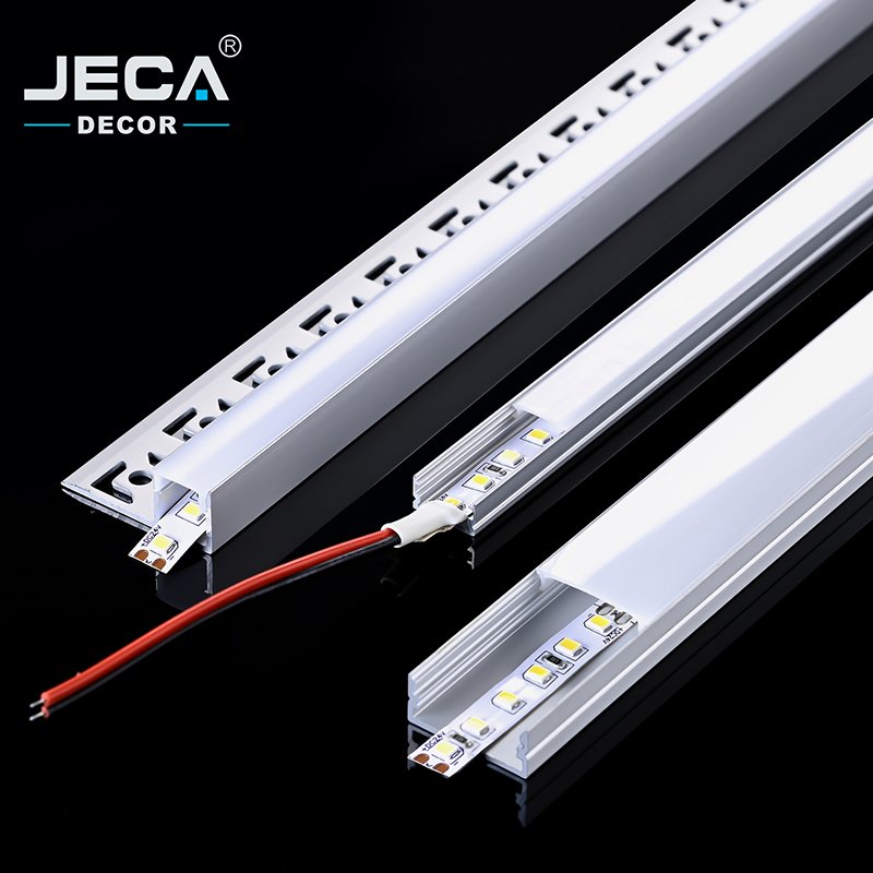 Foshan JECA Factory Directly Led Strip Channel Profile Ceiling Light Strip Easy Installation OEM Logo Led Aluminium Profile